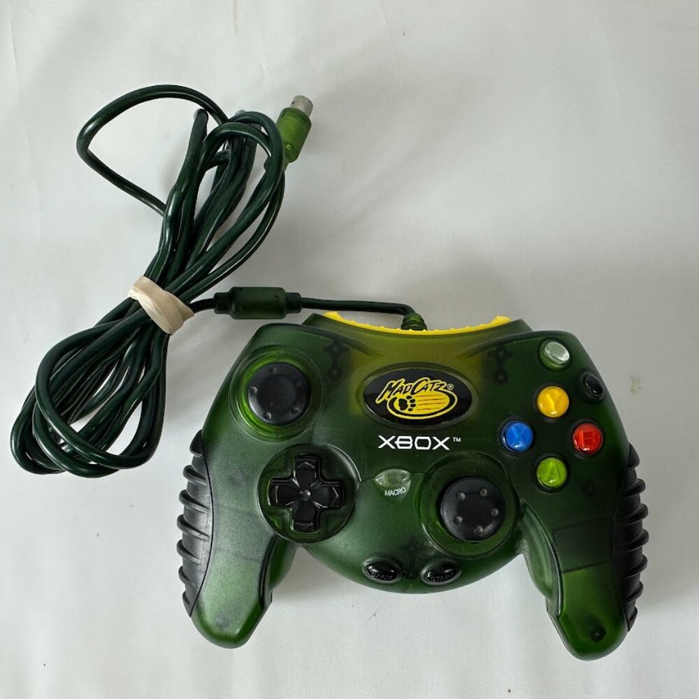 Vintage Mad Catz Xbox Controller Green #4526 Control Pad Pro Wired 2001 OEM
